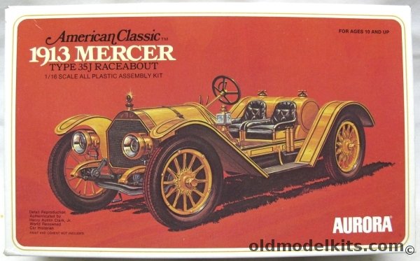 Aurora 1/16 1913 Mercer Type 35J Raceabout - 'American Classic' Issue, 155 plastic model kit